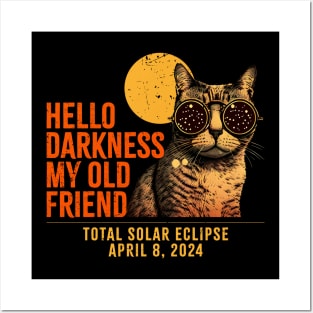 Cat Glasses ~ Hello Darkness My Old Friend Posters and Art